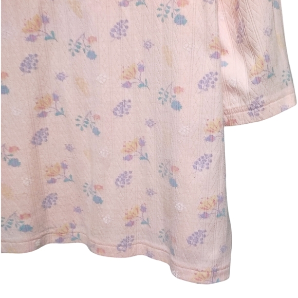 Blair Vintage Blush Pastel Pink Floral 3/4 Sleeve Top Women's Size 2X - Picture 5 of 7